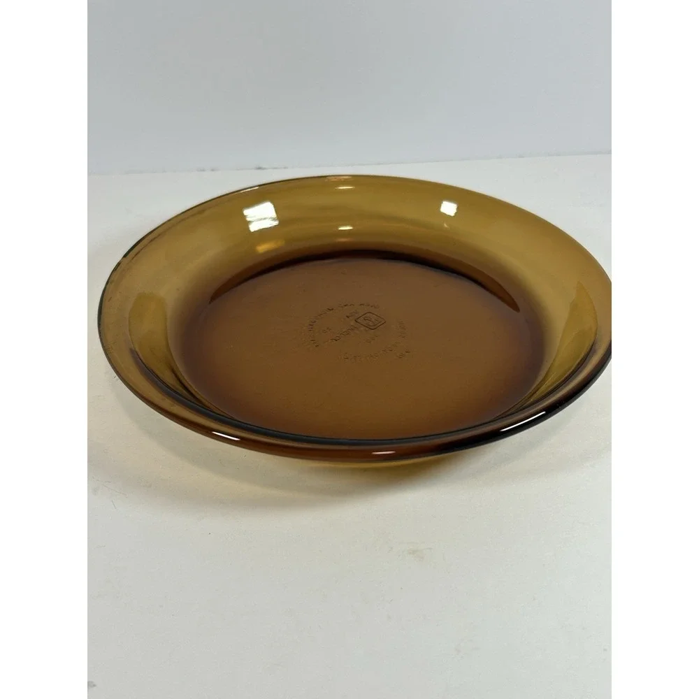 Vintage Anchor‎ Hocking Pie Plate Pan Amber 460 USA  9